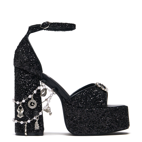 koi footwear Frank N Furter Charm Heels - Black