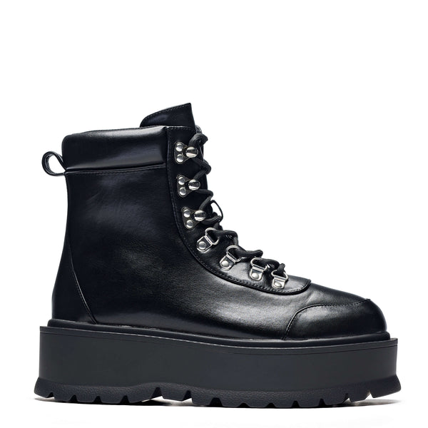 koi footwear HYDRA All Black Matrix Platform Boots