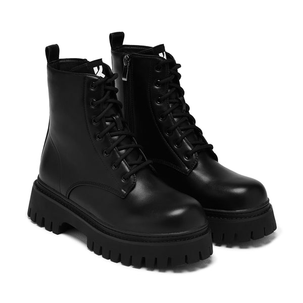 Koi Footwear Lavell Lace Up Boots - Black