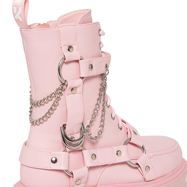 Koi Footwear Yami Pastel Pink Platform Boots