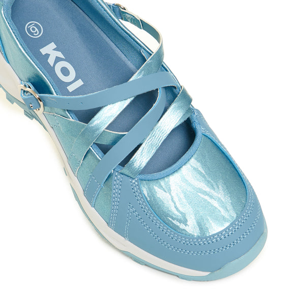 Koi Footwear Kyubi Shimmering Ballet Mary Janes - Blue