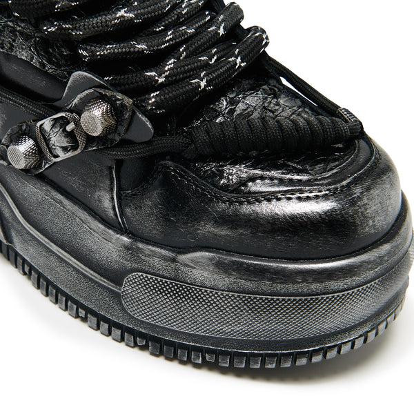 Koi Footwear Metamorphosis Distressed Platform Trainers - Charcoal