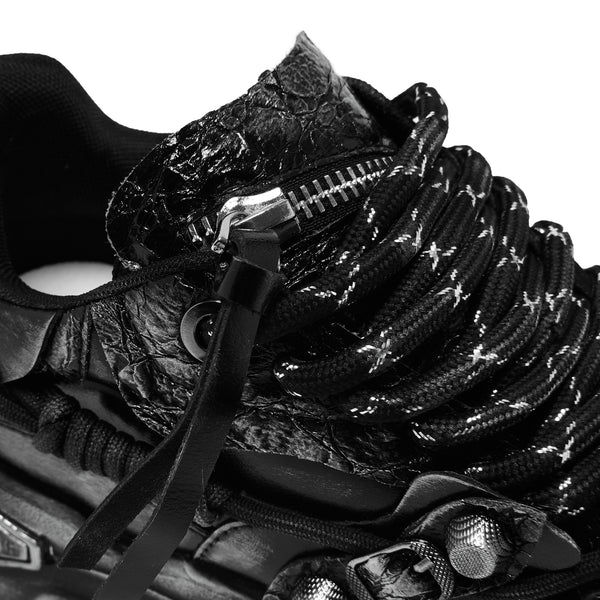 Koi Footwear Metamorphosis Distressed Platform Trainers - Charcoal