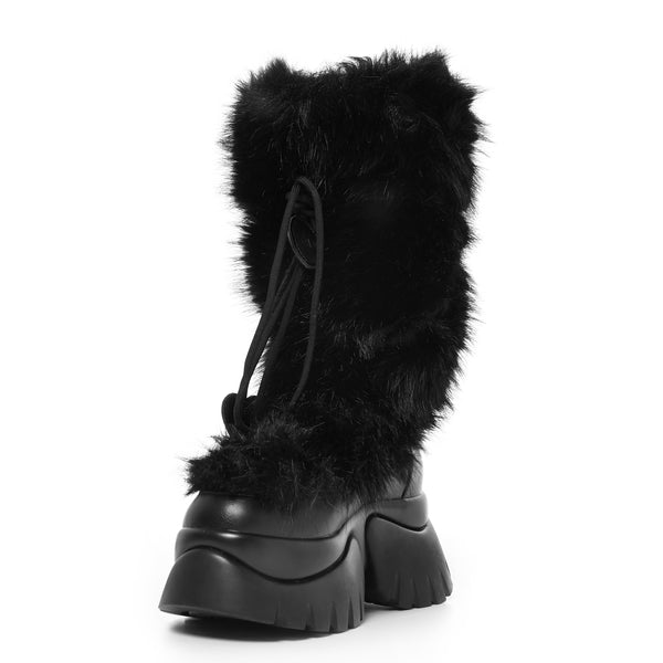 Koi Footwear Midnight Sasquatch Fluffy Snow Boots - Black