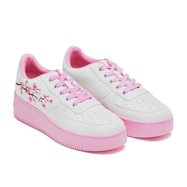 Koi Footwear Morning Sakura Platform Trainers - White