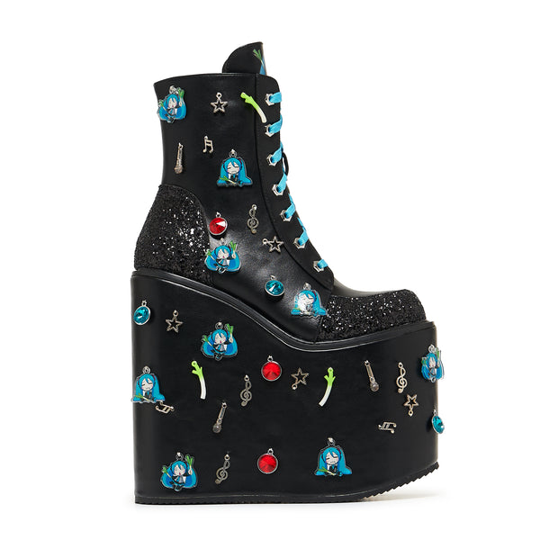 koi footwear Musical Leek Miku Mega Platform Charm Boots