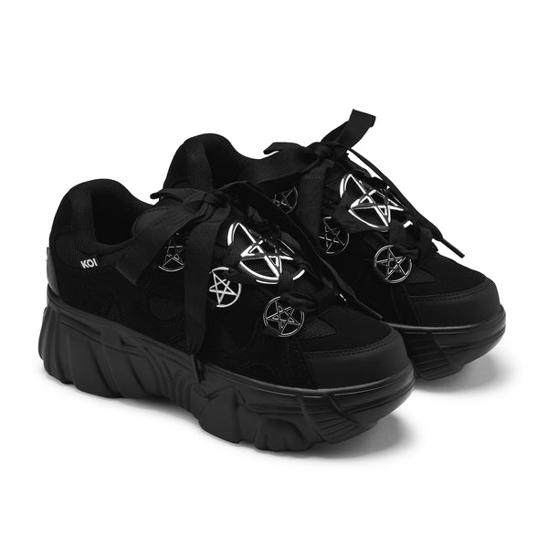 Koi Footwear Necromancer Chunky Platform Trainers - Black