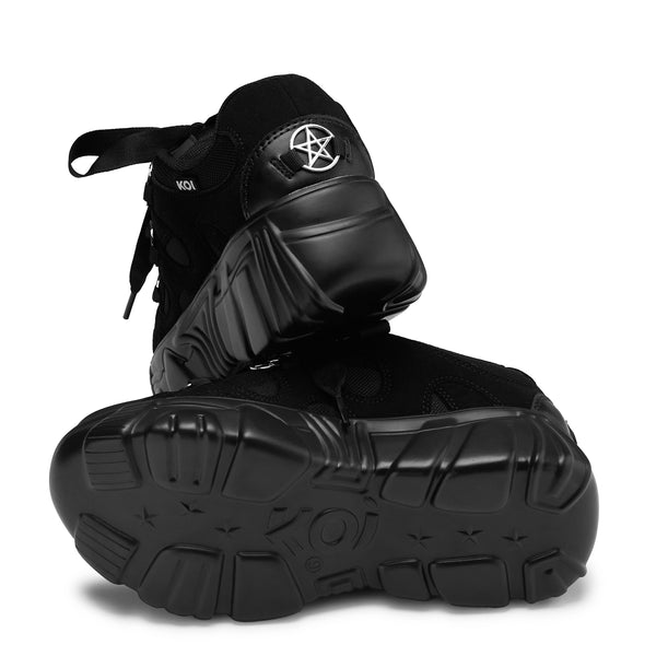 Koi Footwear Necromancer Chunky Platform Trainers - Black