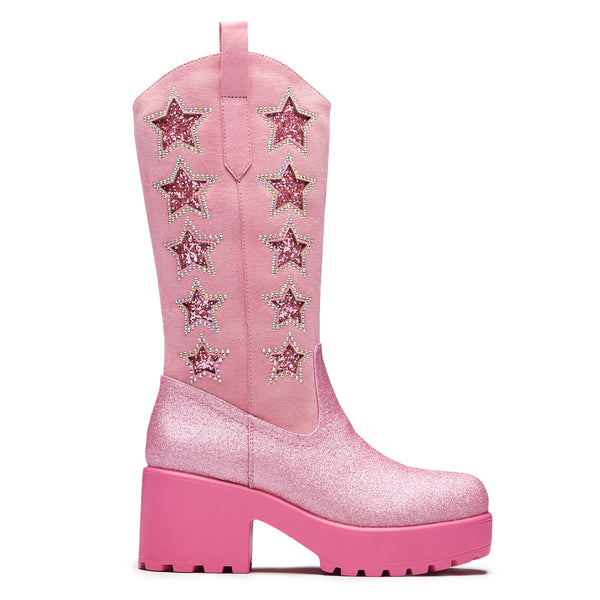 koi footwear Pastel Supernova Chunky Cowboy Boots - Pink