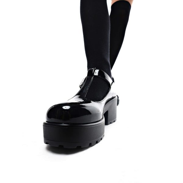 Koi Footwear SAI Black Mary Jane Shoes 'Patent Edition'
