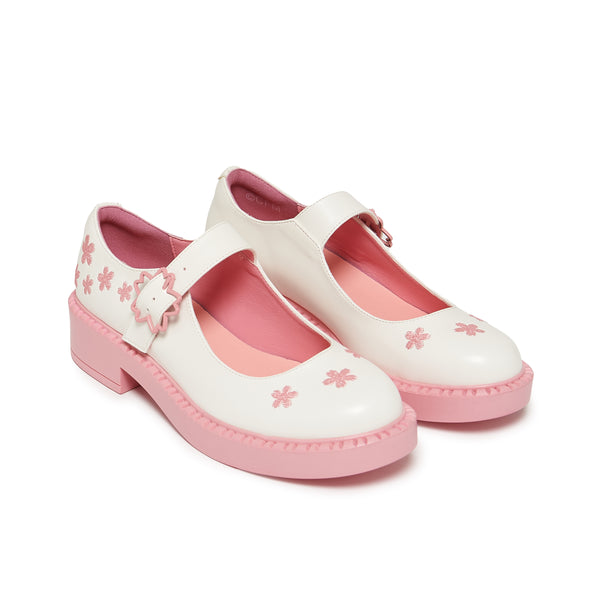 Koi Footwear Sakura Miku Cherry Blossom Mary Janes - White