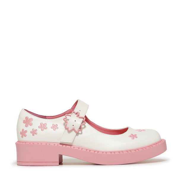 koi footwear Sakura Miku Cherry Blossom Mary Janes - White