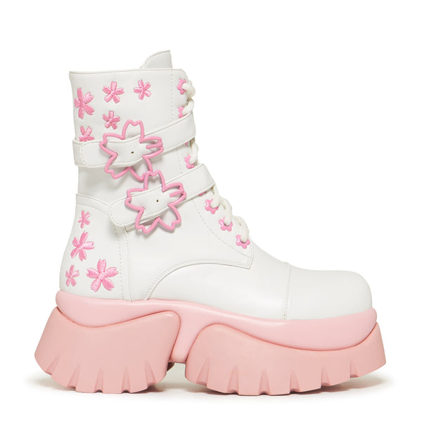 koi footwear Sakura Miku Cherry Blossom ‘Monster’ Boots - White