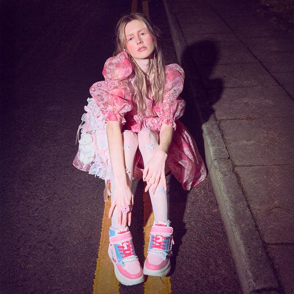 Koi Footwear Sugar Wishes Chunky Hi Top Trainers - Pastel Multi