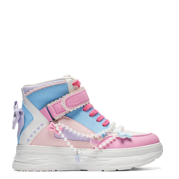 koi footwear Sugar Wishes Chunky Hi Top Trainers - Pastel Multi