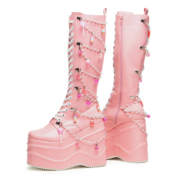 Koi Footwear The Dreamscape Charms Long Platform Boots