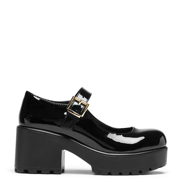 koi footwear TIRA Black Mary Jane Shoes 'Patent Edition'