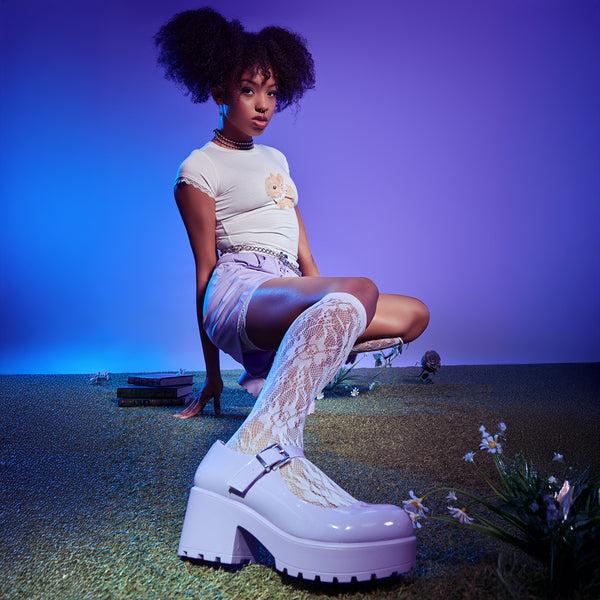 Koi Footwear Tira Mary Jane Shoes ' Lilac Nectar Patent Edition'