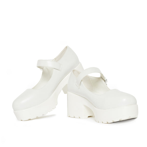 Koi Footwear Tira Mary Jane Shoes 'White Washout Edition'
