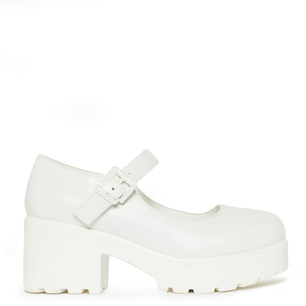 koi footwear Tira Mary Jane Shoes 'White Washout Edition'