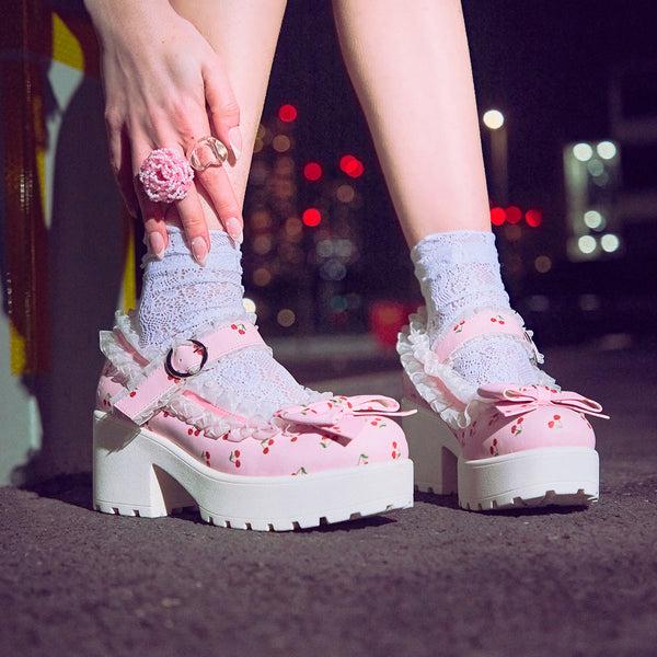 Koi Footwear Tira Mary Janes Shoes 'Pink Cherry Bakewell Edition'