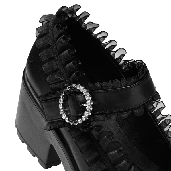 Koi Footwear Tira Ruffle Mary Janes ‘ Dark Delights Edition’