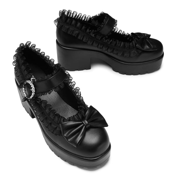 Koi Footwear Tira Ruffle Mary Janes ‘ Dark Delights Edition’