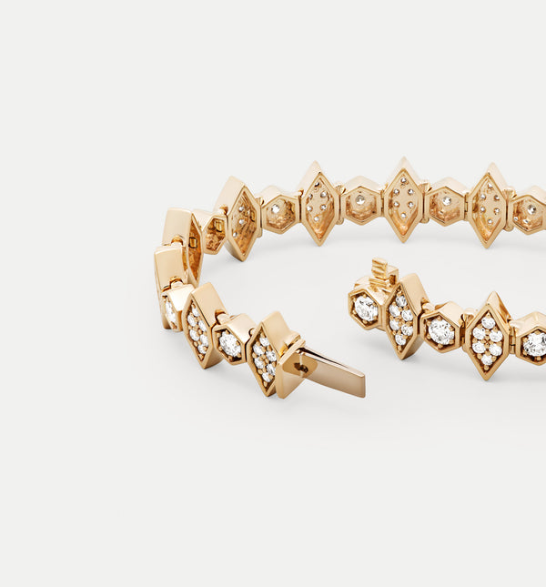 Kolours Jewelry Fortis Large Mixed Hexagon Bracelet
