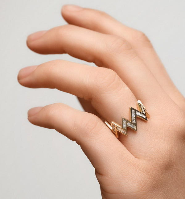 Kolours Jewelry Creo Zig Zag Ring