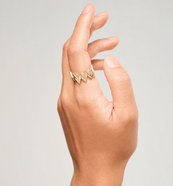 Kolours Jewelry Creo Zig Zag Ring