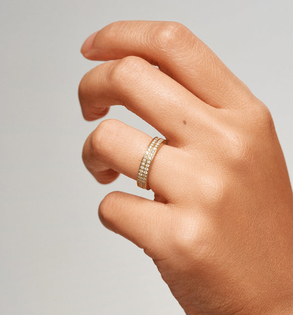 Kolours Jewelry Fortis Double Eternity Ring