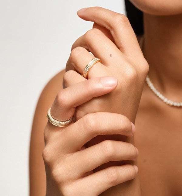 Kolours Jewelry Fortis Double Eternity Ring