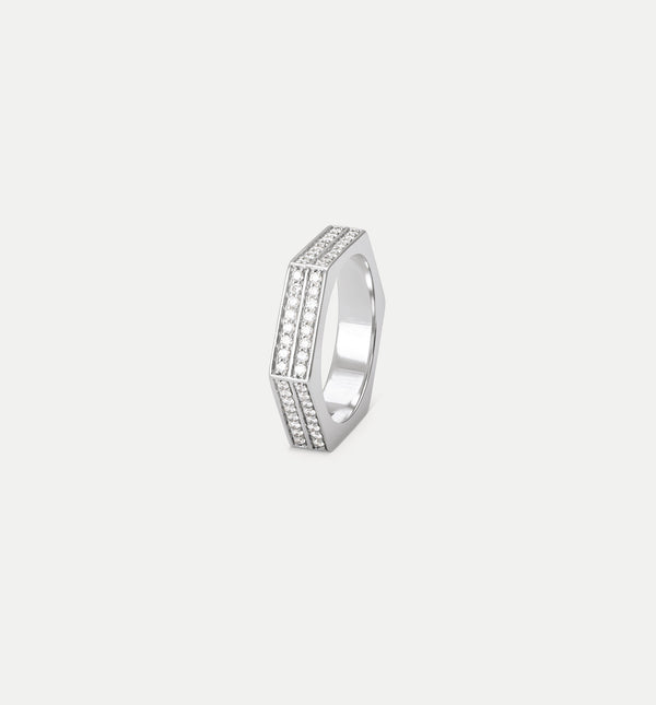 kolours jewelry Fortis Double Hexagon Ring