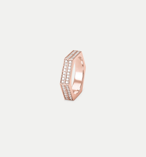 kolours jewelry Fortis Double Hexagon Ring
