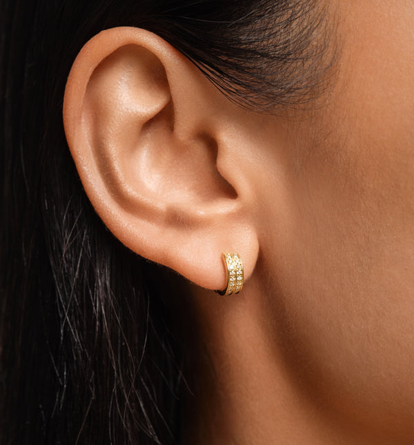 Kolours Jewelry Fortis Double Row Hoop Earring