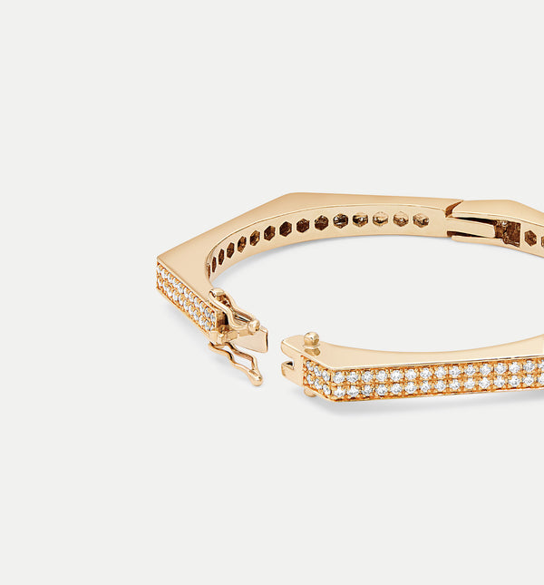 Kolours Jewelry Fortis Hexagon Bangle