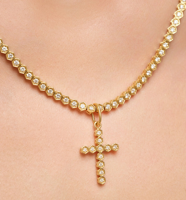 Kolours Jewelry Fortis Hexagon Cross