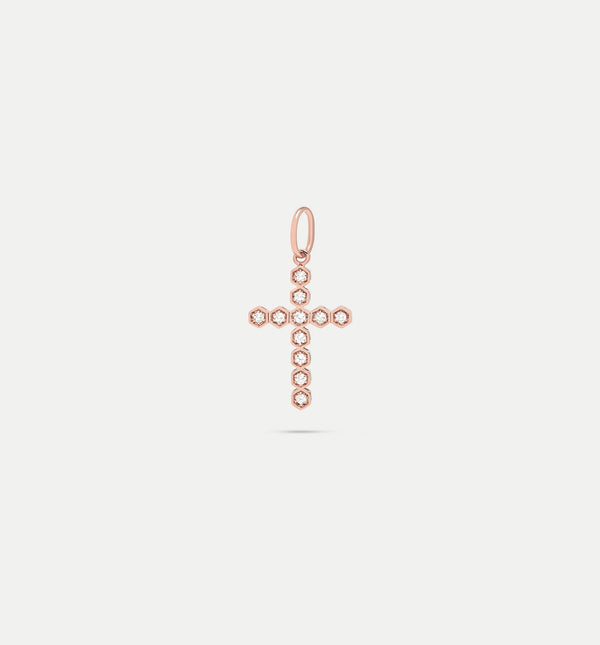 kolours jewelry Fortis Hexagon Cross