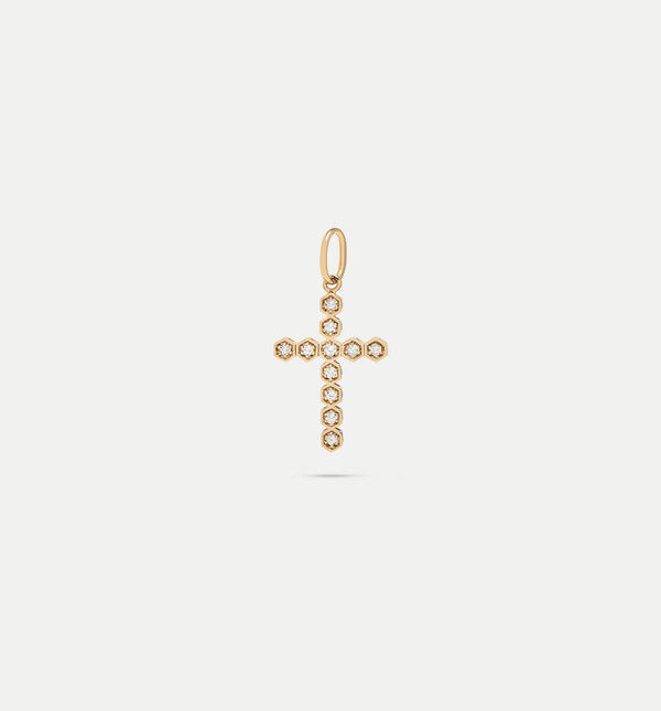 kolours jewelry Fortis Hexagon Cross