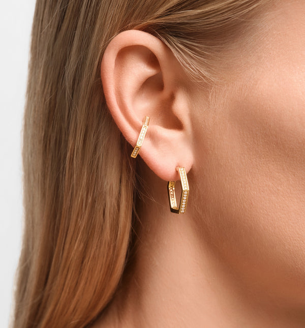 Kolours Jewelry Fortis Hexagon Ear Cuff