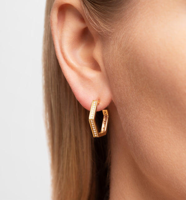 Kolours Jewelry Fortis Large Hexagon Hoop