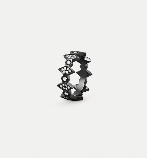 kolours jewelry Fortis Medium Mixed Hexagon Ring