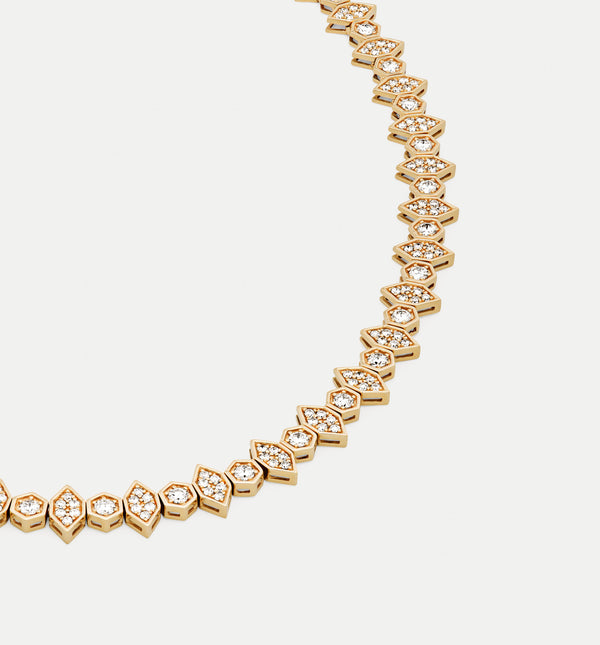 Kolours Jewelry Fortis Mixed Hexagon Necklace