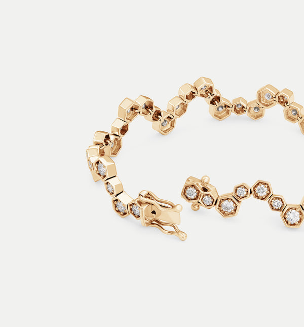 Kolours Jewelry Fortis Multi Hexagon Bracelet