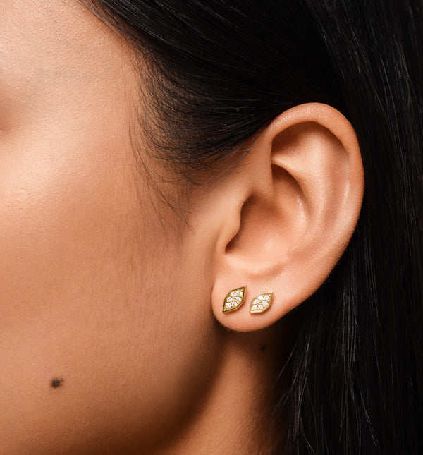 Kolours Jewelry Fortis Small Hexagon Stud