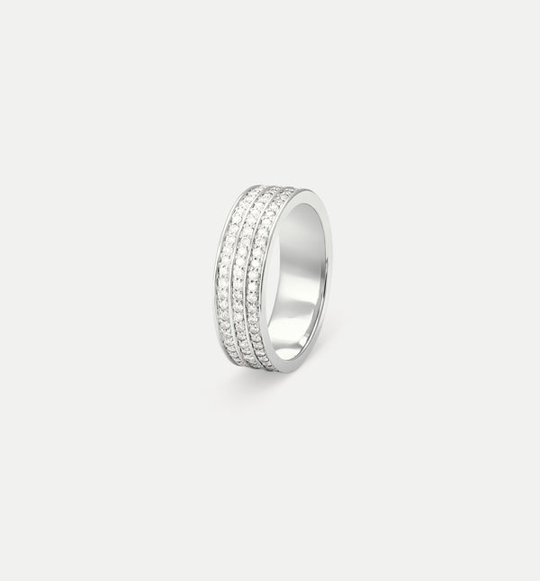 kolours jewelry Fortis Triple Eternity Ring