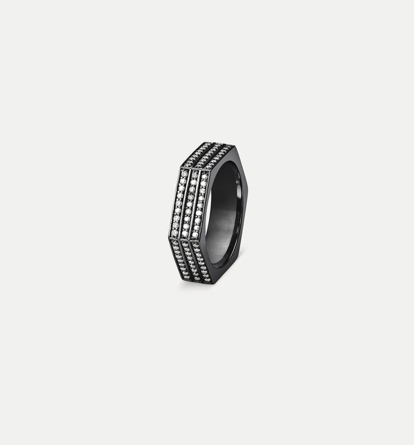 kolours jewelry Fortis Tripple Hexagon Ring