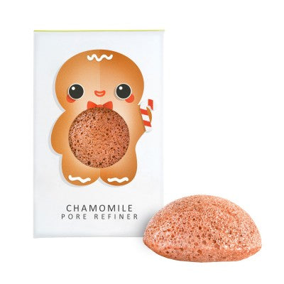 Konjac Sponge Konjac Mini Pore Refiner Gingerbread Man With Chamomile