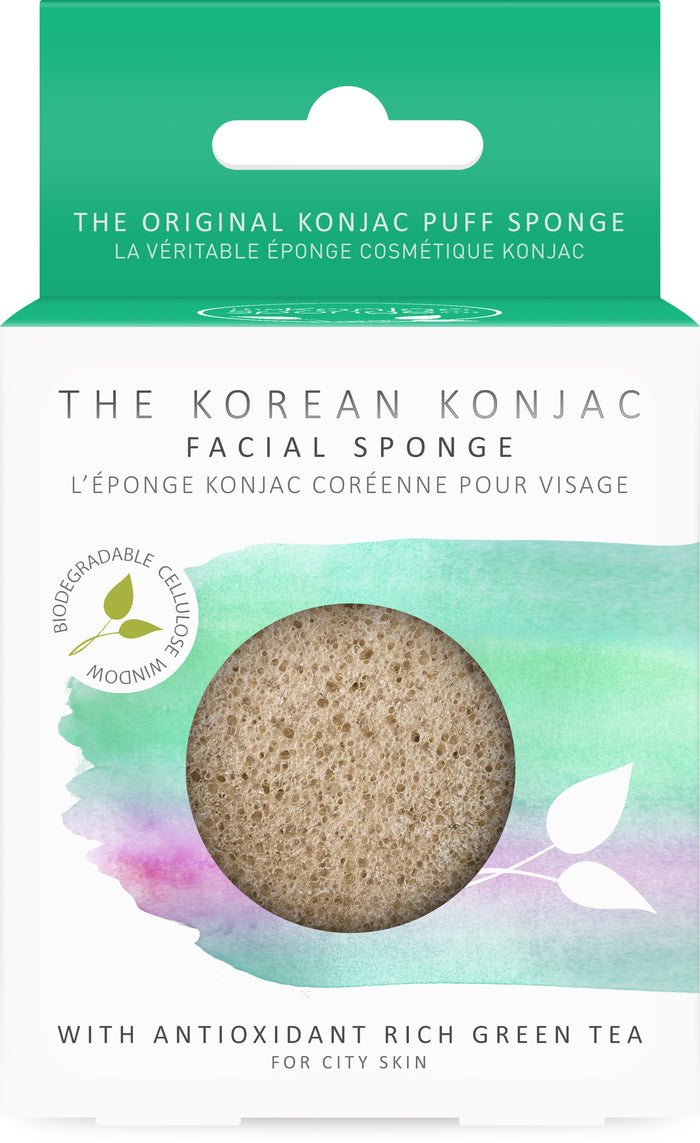 konjac sponge Konjac Premium Facial Puff Sponge With Green Tea