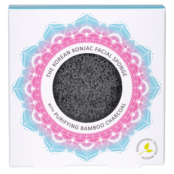Konjac Sponge The Mandala Charcoal Face Sponge